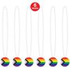 Beistle 6 Piece 33″ Rainbow Pride Necklaces with Medallions, Parade Throws, LGBTQ Party Supplies