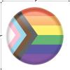 Beistle 6 Piece LGBTQIA+ Rainbow Pride Flag Pinback Buttons