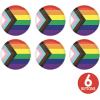 Beistle 6 Piece LGBTQIA+ Rainbow Pride Flag Pinback Buttons