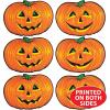 Beistle 6 Piece Paper Jack-O-Lantern Cut Outs, Halloween Party Decorations, Fall Décor, Made In USA Since 1900