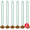 Beistle 6 Piece Plastic Football Party Necklaces, Game Day Sports Theme Favors
