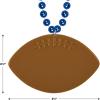 Beistle 6 Piece Plastic Football Party Necklaces, Game Day Sports Theme Favors(Blue/Brown)