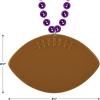 Beistle 6 Piece Plastic Football Party Necklaces, Game Day Sports Theme Favors(Purple/Brown)