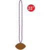 Beistle 6 Piece Plastic Football Party Necklaces, Game Day Sports Theme Favors(Purple/Brown)