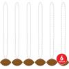 Beistle 6 Piece Plastic Football Party Necklaces, Game Day Sports Theme Favors(White/Brown)