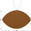 Beistle 6 Piece Plastic Football Party Necklaces, Game Day Sports Theme Favors(White/Brown)