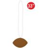 Beistle 6 Piece Plastic Football Party Necklaces, Game Day Sports Theme Favors(White/Brown)