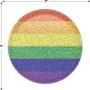 Beistle 6 Piece Prismatic LGBTQIA+ Pride Rainbow Pinback Buttons