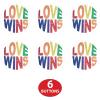 Beistle 6 Piece Prismatic LGBTQIA+ Rainbow Pride Love Wins Pinback Buttons
