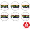 Beistle 6 Piece Prismatic Rainbow Pride Pinback Buttons LGBTQ Pins