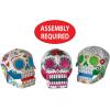 Beistle 6 Piece Three Dimensional Sugar Skull Day Of The Dead Centerpieces – Eye-Catching Dia De Los Muertos Party Decorations, Made In USA Since 1900