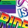 Beistle 8-Count Plastic Pride Cutouts, Reusable Rainbow Decorations with “Love is Love” Design for Indoor/Outdoor Use, Show LGBTQ+ Support and Celebrate Equality