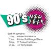 Beistle 90’s Theme Assortment for 50 People New Year’s Eve Party Supplies Photo Booth Props – Hats, Tiaras, Horns, Necklaces