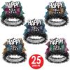 Beistle 90’s Theme Assortment for 50 People New Year’s Eve Party Supplies Photo Booth Props – Hats, Tiaras, Horns, Necklaces