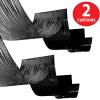 Beistle Black Metallic Fringe Ceiling Curtains – 2-Pack Extra-Long Shiny Tinsel Streamer Decorations with Tape for Halloween, New Year’s Eve, Birthday Parties, and Event Backdrops, 19½” x 16′