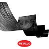 Beistle Black Metallic Fringe Ceiling Curtains – 2-Pack Extra-Long Shiny Tinsel Streamer Decorations with Tape for Halloween, New Year’s Eve, Birthday Parties, and Event Backdrops, 19½” x 16′