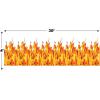 Beistle Bloody Wall Backdrop, Scary Blood-Splatter Halloween Photo Decoration, Zombie Crime Scene Wall-Covering for Haunted House Parties, 4′ x 30′(Flame)