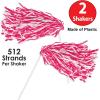 Beistle Blue Poly Shakers, 2-Count, Cheerleading Pom-Poms for Sports Events, Football Game Days, Pep Rallies, Showing School Spirit, and Team Pride Celebrations, 12” x 11”(Red/White)
