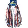 Beistle Blue Poly Shakers, 2-Count, Cheerleading Pom-Poms for Sports Events, Football Game Days, Pep Rallies, Showing School Spirit, and Team Pride Celebrations, 12” x 11”(Red/White/Blue)