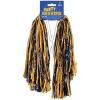 Beistle Blue Poly Shakers, 2-Count, Cheerleading Pom-Poms for Sports Events, Football Game Days, Pep Rallies, Showing School Spirit, and Team Pride Celebrations, 12” x 11”(Blue/Gold-Bright)