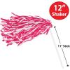 Beistle Blue Poly Shakers, 2-Count, Cheerleading Pom-Poms for Sports Events, Football Game Days, Pep Rallies, Showing School Spirit, and Team Pride Celebrations, 12” x 11”(Red/White)