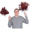 Beistle Blue Poly Shakers, 2-Count, Cheerleading Pom-Poms for Sports Events, Football Game Days, Pep Rallies, Showing School Spirit, and Team Pride Celebrations, 12” x 11”(Blue/Orange)