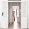 Beistle Clear Beaded Curtain, 6’6” x 12-24”- Hanging Doorway Beads, Room Divider for Door or Entryway, Party Supplies