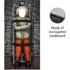 Beistle Convict Photo Booth Prop with Easel, Life Size Scary Halloween Party Decorations, Large Haunted House Photography Backdrop, Corrugated Cardboard, 6′ 1″ x 3′ 1½”