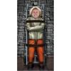 Beistle Convict Photo Booth Prop with Easel, Life Size Scary Halloween Party Decorations, Large Haunted House Photography Backdrop, Corrugated Cardboard, 6′ 1″ x 3′ 1½”