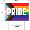 Beistle Corrugated Plastic Outdoor LGBTQ Rainbow Yard Sign Lawn Décor With Stake, Pride Flag Party Decorations