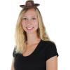 Beistle Cowboy Hat Headband For Western Square Dance Costume Accessories, Cowgirl Bachelorette Party Supplies, Celebrating With You Since 1900, Brown