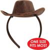 Beistle Cowboy Hat Headband For Western Square Dance Costume Accessories, Cowgirl Bachelorette Party Supplies, Celebrating With You Since 1900, Brown