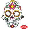 Beistle Day of the Dead Masks, Sugar Skull Design with Elastic for Dia de los Muertos Celebrations, Halloween Parties, and Festive Mexican Events