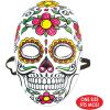 Beistle Day of the Dead Masks, Sugar Skull Design with Elastic for Dia de los Muertos Celebrations, Halloween Parties, and Festive Mexican Events