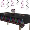 Beistle Day of the Dead Tablecovers, 54” x 108”, 2 Pieces – Plastic Table Cloth, Rectangular Tablecloth, Table Covers for Party, Mexican Tablecloth, Day of the Dead Decorations, Fiesta Party Supplies(54″ x 108″ (Pack of 3))
