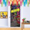 Beistle Fiesta Door Covers – 2-Count All-Weather Plastic Party Decorations for Entryways – Colorful Mexican Scene with Pinata & Banner for Cinco De Mayo Celebrations – 6′ x 30″(Fiesta)