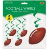 Beistle Football whirls hanging decorators(Football Whirls – (5 Pack))