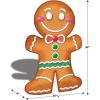 Beistle Gingerbread Man Cookie Stand-Up – Large Freestanding Cardboard Holiday Decoration with Easel Back for Christmas Parties, Dessert Tables, Classrooms, and Winter Scenes, 3′ 6″ x 25¼”