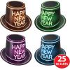 Beistle Glowing Black Light Reactive New Year’s Eve Party Assortment for 50 People with Light Up Accessories, NYE Photo Booth Props and Favors, One Size, Multicolor