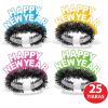Beistle Glowing Black Light Reactive New Year’s Eve Party Assortment for 50 People with Light Up Accessories, NYE Photo Booth Props and Favors, One Size, Multicolor