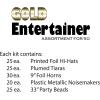 Beistle Gold Entertainer Assorted for 50