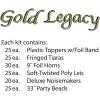 Beistle Gold Legacy Assorted Party Kit for 50