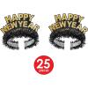 Beistle Gold New Year Star Assorted Party Kit for 50(Black/Gold)