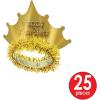 Beistle Golden New Year’s Eve Party Asst For 50 People – NYE Hats, Tiaras, Noisemaker Horns, Necklaces- Made in USA