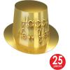 Beistle Golden New Year’s Eve Party Asst For 50 People – NYE Hats, Tiaras, Noisemaker Horns, Necklaces- Made in USA
