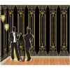 Beistle Great 20s Wall Backdrop, Decorative Wall Covering for Roaring Twenties Parties, Art Deco-Themed Photo Booths, Jazz Night Celebrations, Speakeasy Events, Vintage Decorations, 4′ x 30′(Great 20’s)