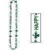 Beistle Happy St Patrick’s Day Plastic Beaded Necklace Assortment 100 Piece Shamrock Party Favors, 24″ & 33″, Green/Gold(6 piece)