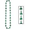 Beistle Happy St Patrick’s Day Plastic Beaded Necklace Assortment 100 Piece Shamrock Party Favors, 24″ & 33″, Green/Gold(Shamrock Beads (12-Pack))