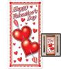 Beistle Happy Valentine’s Day Door Cover, 5’ x 30” – Plastic for Indoor & Outdoor Use – Easily Display – Valentine’s Door Decorations, Valentine’s Day Party Decor, Red Heart Party Supplies(Happy Valentine’s Day – 2 Piece)