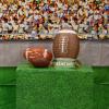 Beistle Inflatable Footballs, Pack of 4, Sports-Themed Party Decorations and Fun Outdoor Games for Tailgates, Birthdays, Game Day and Football Events, 9”